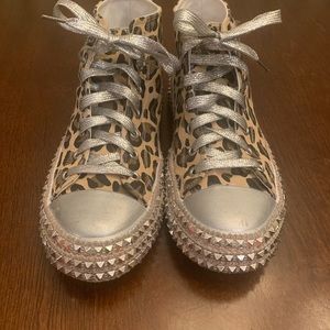 Boutique, cheetah bling sneakers